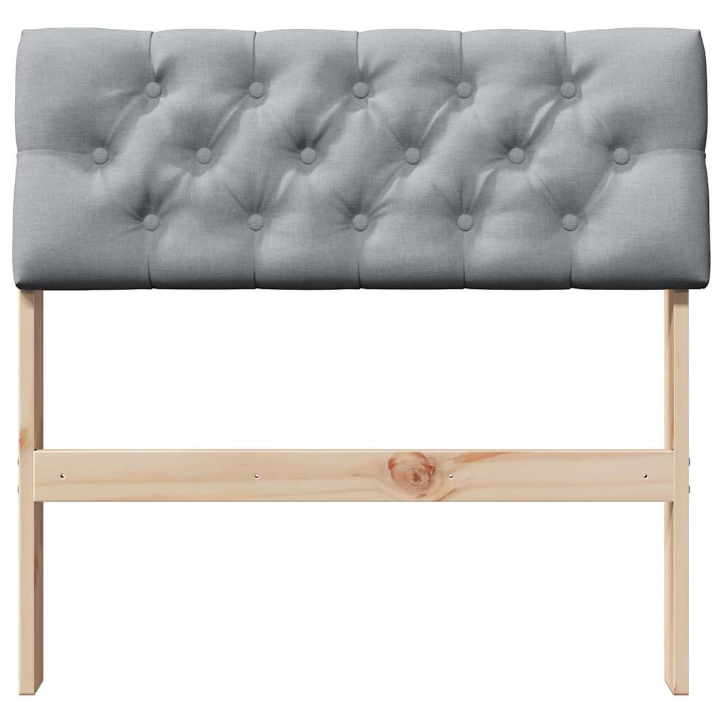 Gestoffeerd hoofdbord Lichtgrijs 80 cm Massief grenenhout is nu te koop bij PeponiXL, paradijselijk wonen!