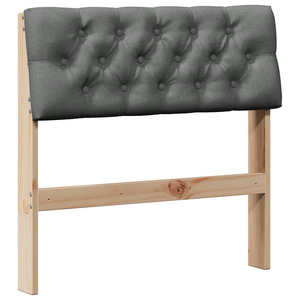 Gestoffeerd hoofdbord Donkergrijs 80 cm Massief grenenhout is nu te koop bij PeponiXL, paradijselijk wonen!