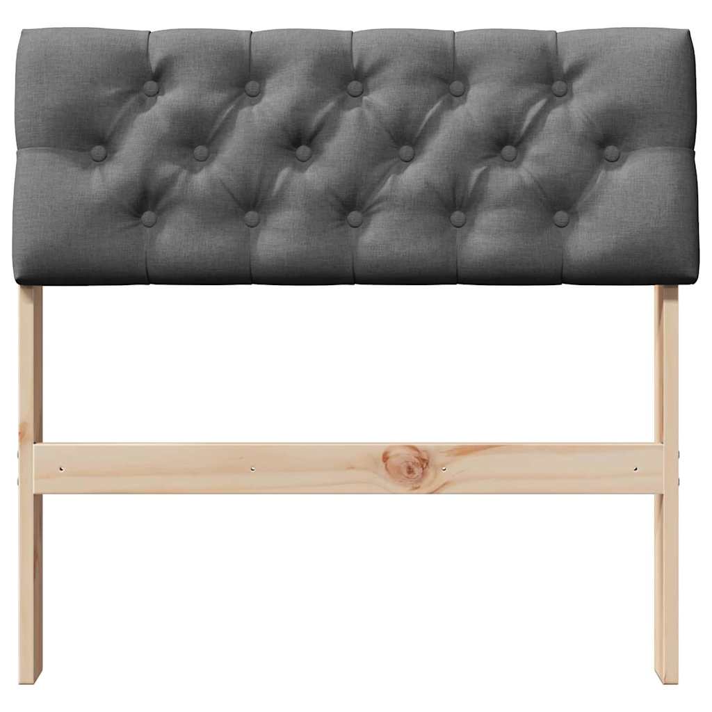 Gestoffeerd hoofdbord Donkergrijs 80 cm Massief grenenhout is nu te koop bij PeponiXL, paradijselijk wonen!