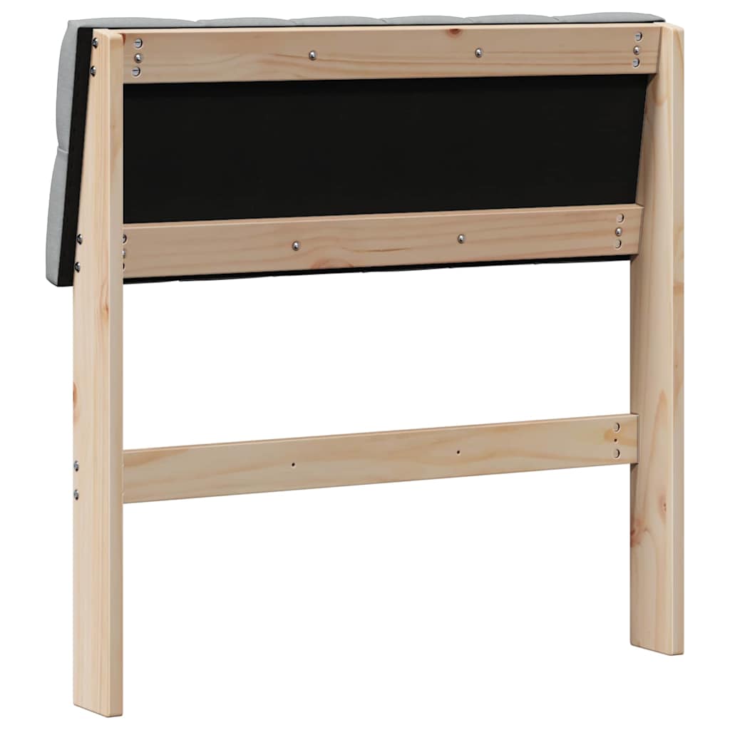 Gestoffeerd hoofdbord Lichtgrijs 75 cm Massief grenenhout is nu te koop bij PeponiXL, paradijselijk wonen!