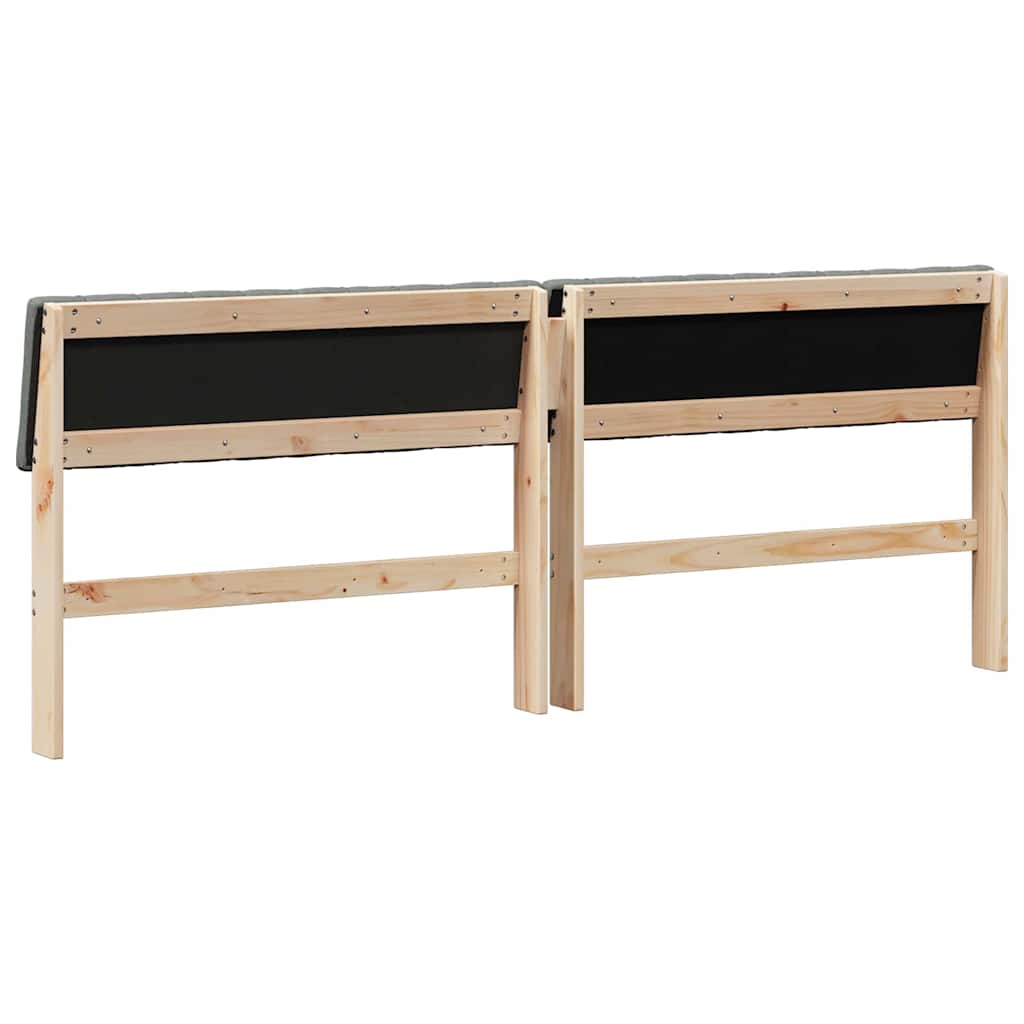 Gestoffeerd hoofdbord Donkergrijs 200 cm Massief grenenhout is nu te koop bij PeponiXL, paradijselijk wonen!