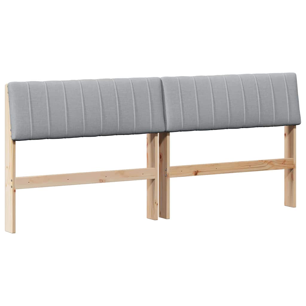 Gestoffeerd hoofdbord Lichtgrijs 180 cm Massief grenenhout is nu te koop bij PeponiXL, paradijselijk wonen!