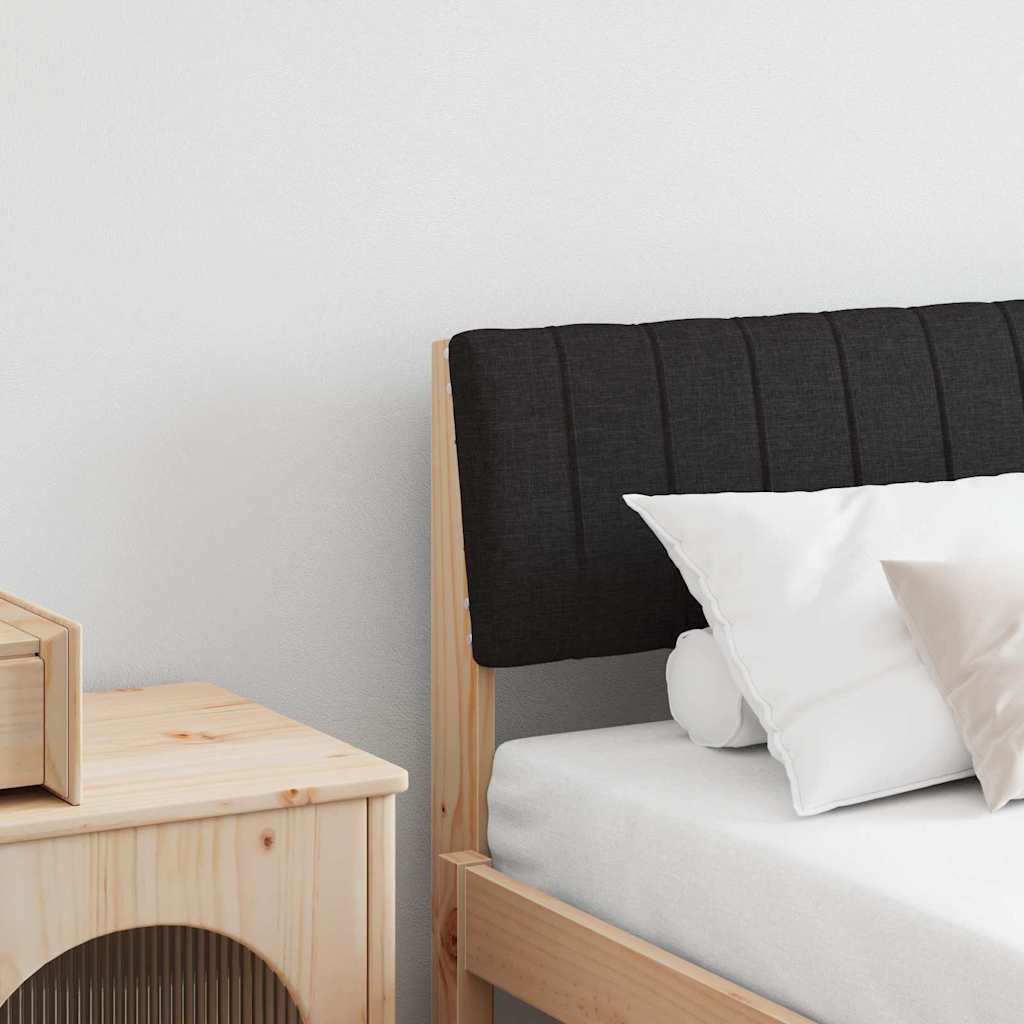 Gestoffeerd hoofdbord Zwart 180 cm Massief grenenhout is nu te koop bij PeponiXL, paradijselijk wonen!