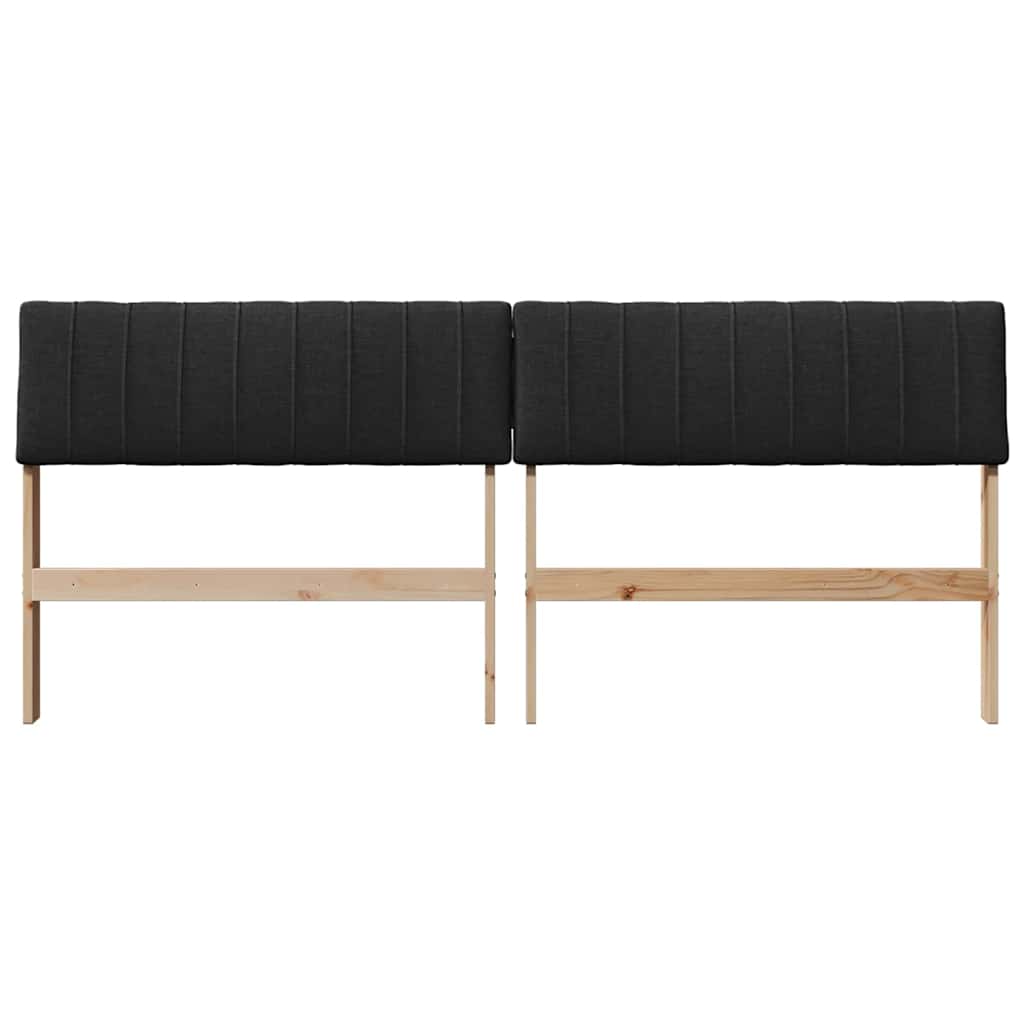 Gestoffeerd hoofdbord Zwart 180 cm Massief grenenhout is nu te koop bij PeponiXL, paradijselijk wonen!