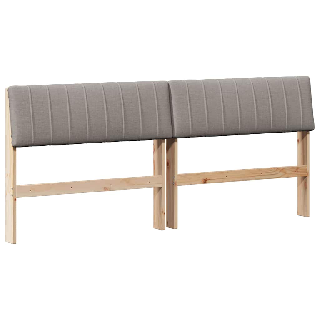 Gestoffeerd hoofdbord Taupe 180 cm Massief grenenhout is nu te koop bij PeponiXL, paradijselijk wonen!