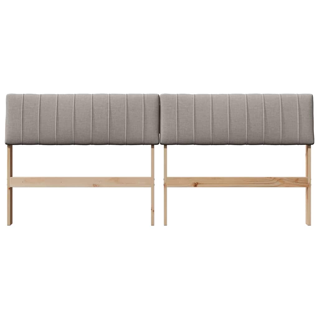Gestoffeerd hoofdbord Taupe 180 cm Massief grenenhout is nu te koop bij PeponiXL, paradijselijk wonen!