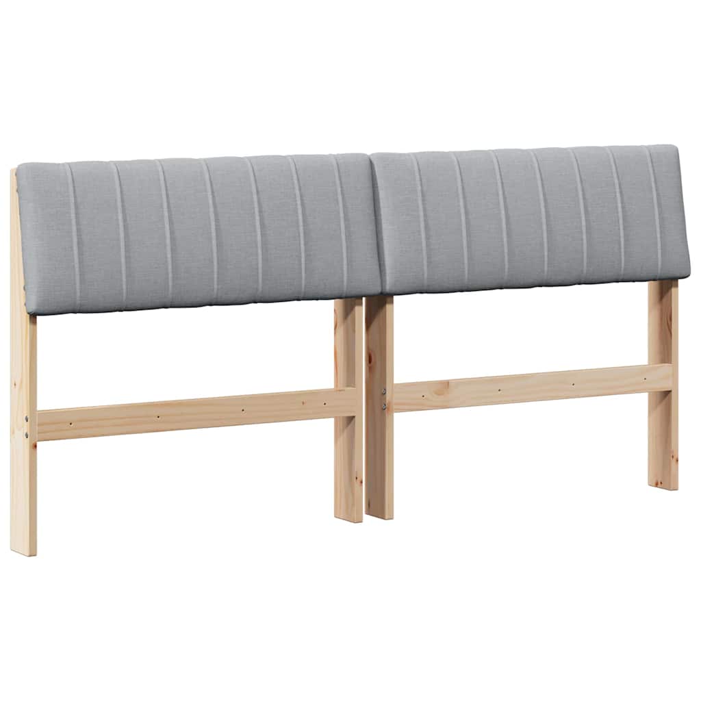 Gestoffeerd hoofdbord Lichtgrijs 160 cm Massief grenenhout is nu te koop bij PeponiXL, paradijselijk wonen!