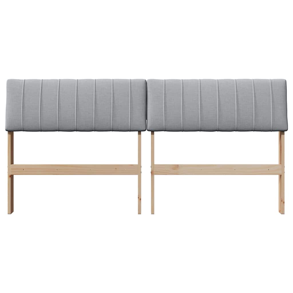 Gestoffeerd hoofdbord Lichtgrijs 160 cm Massief grenenhout is nu te koop bij PeponiXL, paradijselijk wonen!