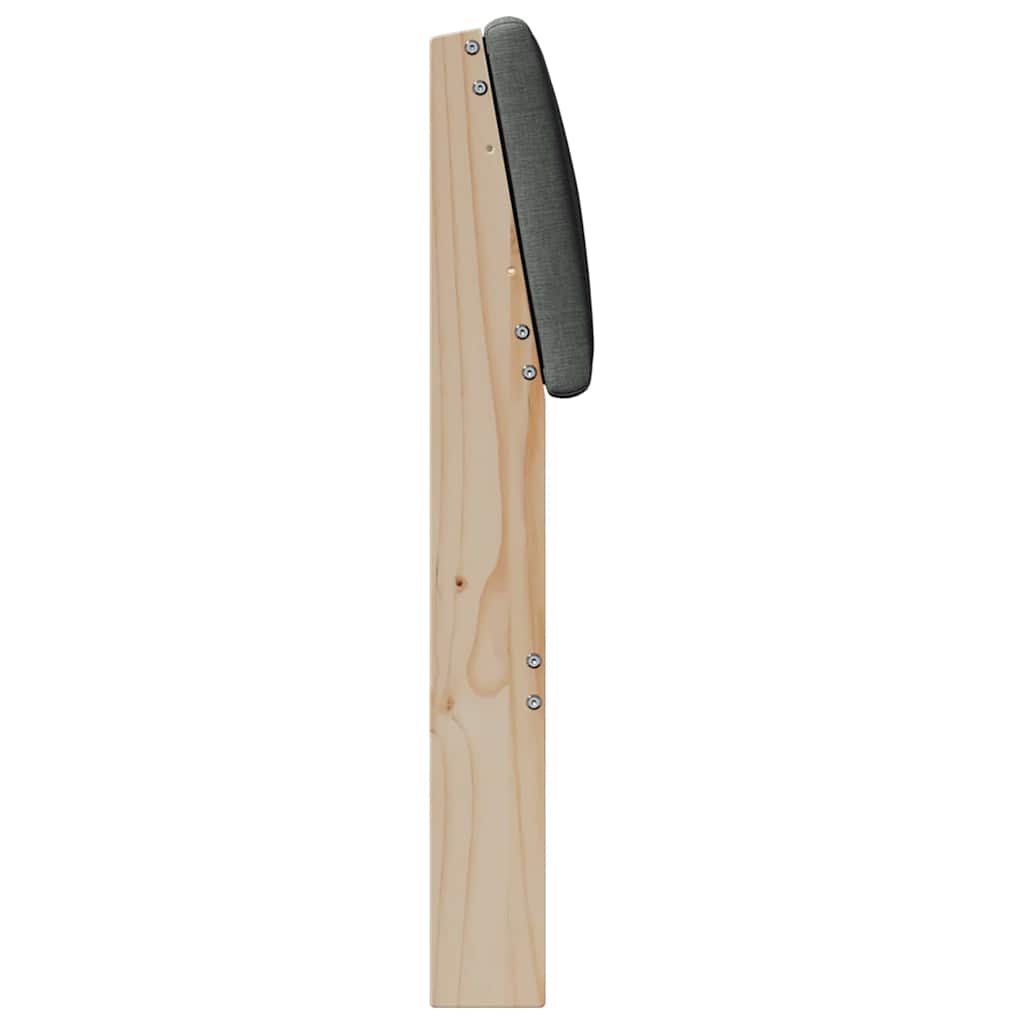 Gestoffeerd hoofdbord Donkergrijs 160 cm Massief grenenhout is nu te koop bij PeponiXL, paradijselijk wonen!