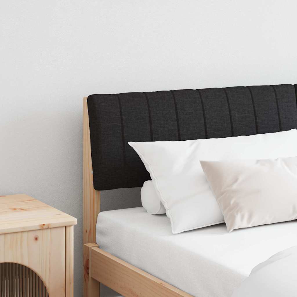 Gestoffeerd hoofdbord Zwart 160 cm Massief grenenhout is nu te koop bij PeponiXL, paradijselijk wonen!