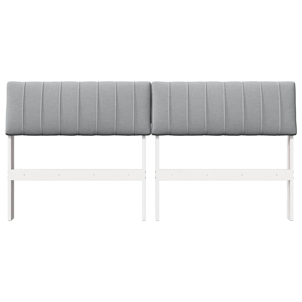 Gestoffeerd hoofdbord Lichtgrijs 160 cm Massief grenenhout is nu te koop bij PeponiXL, paradijselijk wonen!