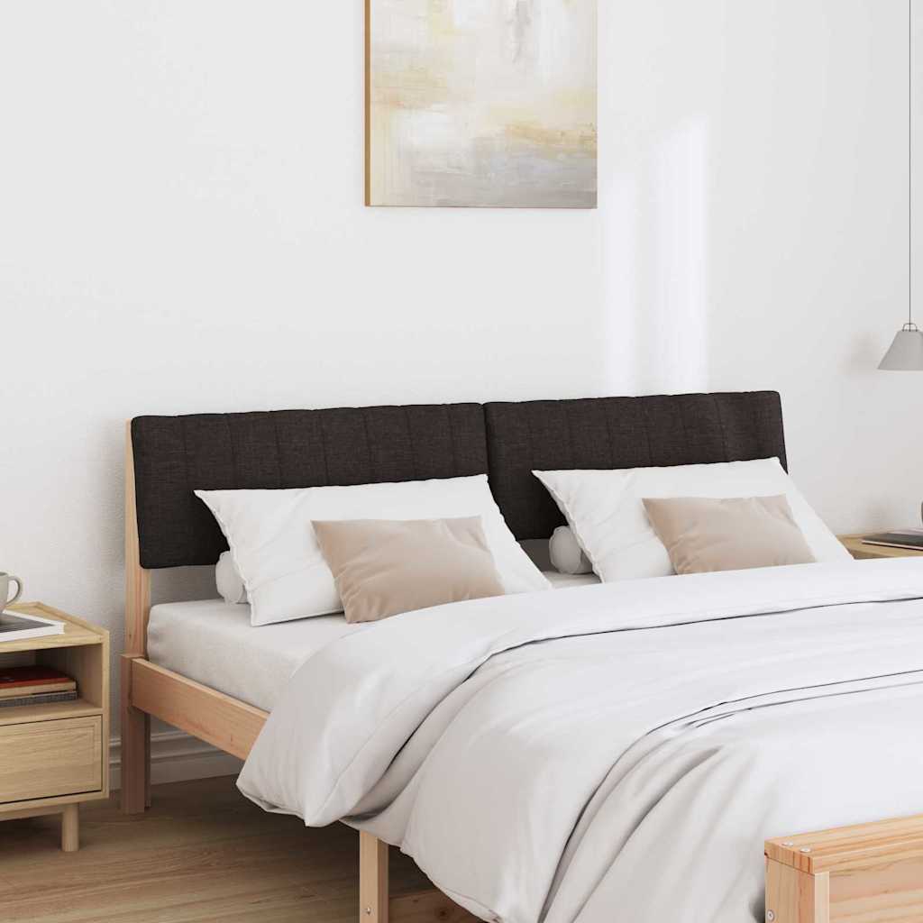 Gestoffeerd hoofdbord Zwart 150 cm Massief grenenhout is nu te koop bij PeponiXL, paradijselijk wonen!