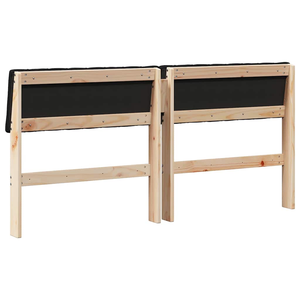 Gestoffeerd hoofdbord Zwart 150 cm Massief grenenhout is nu te koop bij PeponiXL, paradijselijk wonen!