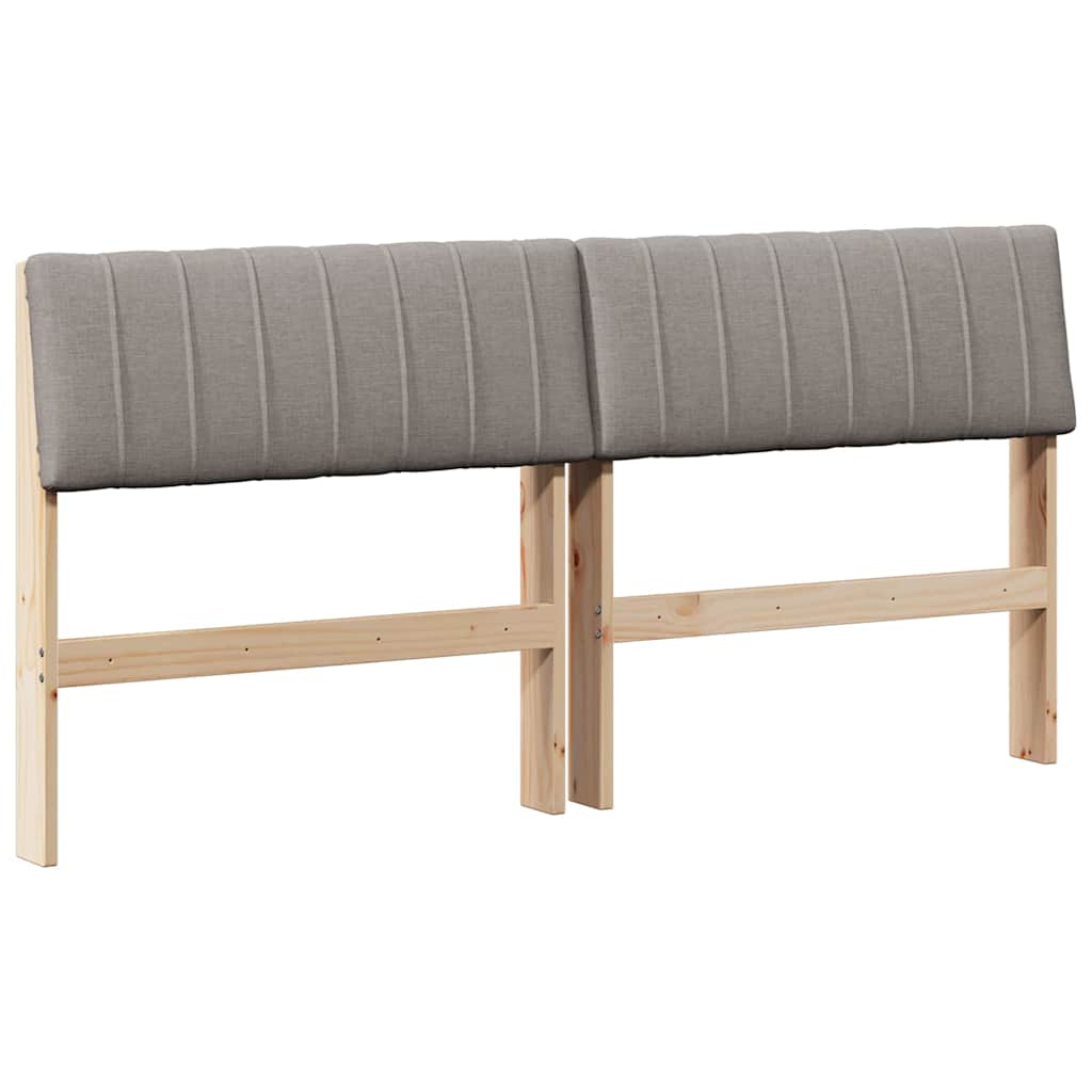 Gestoffeerd hoofdbord Taupe 150 cm Massief grenenhout is nu te koop bij PeponiXL, paradijselijk wonen!