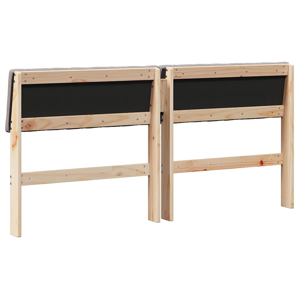 Gestoffeerd hoofdbord Taupe 150 cm Massief grenenhout is nu te koop bij PeponiXL, paradijselijk wonen!