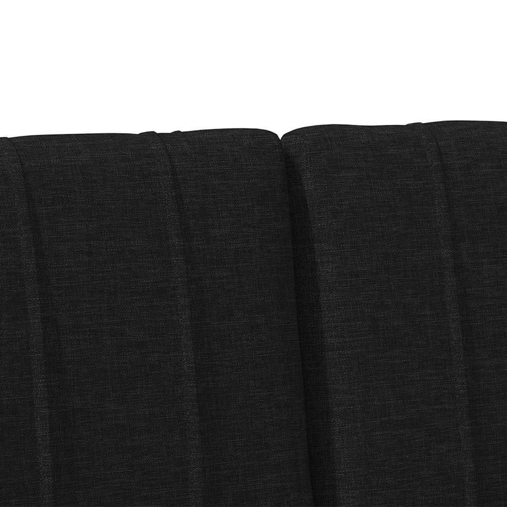 Gestoffeerd hoofdbord Zwart 140 cm Massief grenenhout is nu te koop bij PeponiXL, paradijselijk wonen!