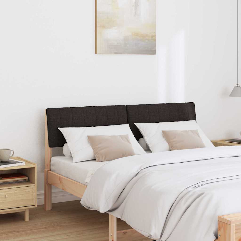 Gestoffeerd hoofdbord Zwart 140 cm Massief grenenhout is nu te koop bij PeponiXL, paradijselijk wonen!