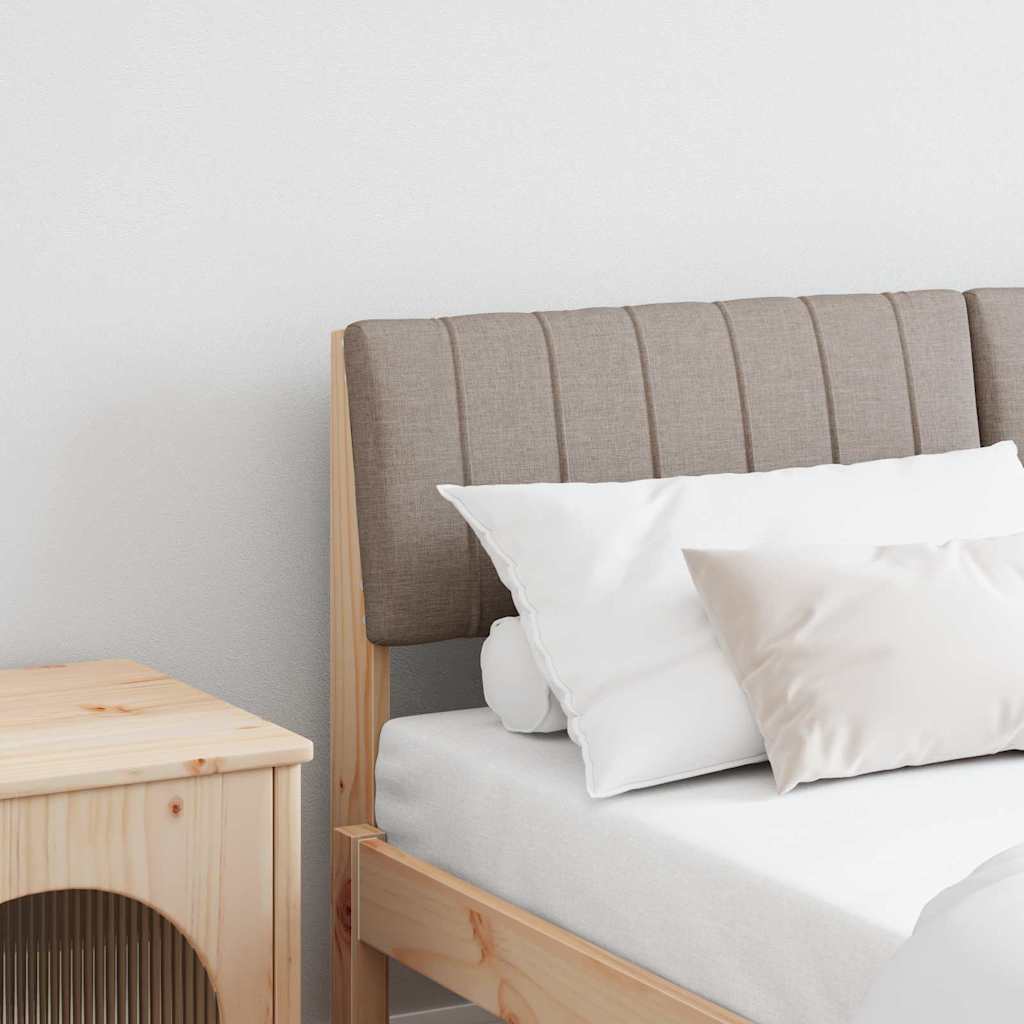 Gestoffeerd hoofdbord Taupe 140 cm Massief grenenhout is nu te koop bij PeponiXL, paradijselijk wonen!