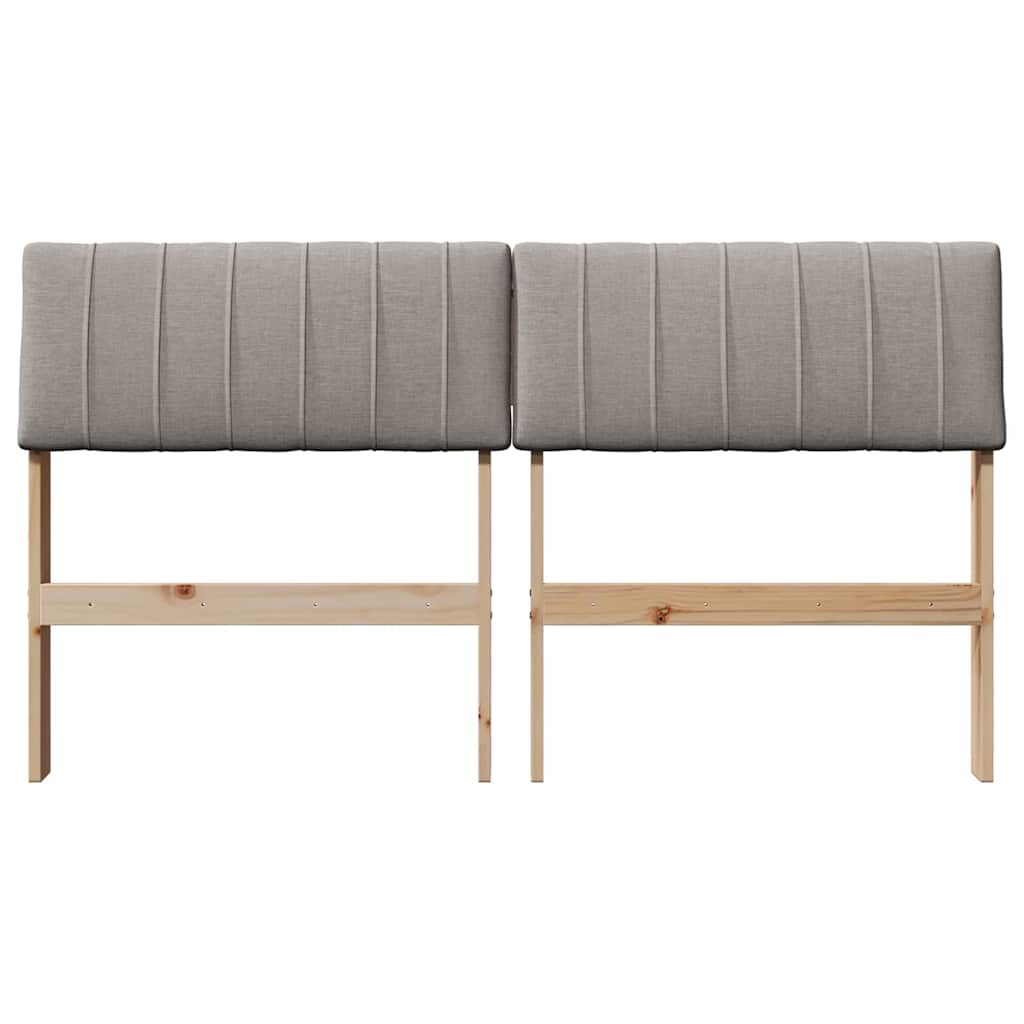 Gestoffeerd hoofdbord Taupe 140 cm Massief grenenhout is nu te koop bij PeponiXL, paradijselijk wonen!