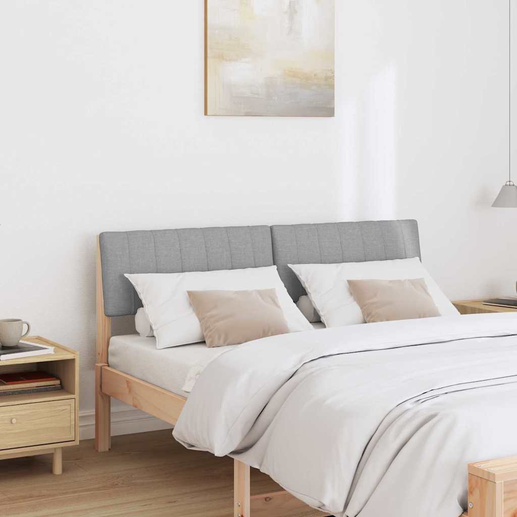 Gestoffeerd hoofdbord Lichtgrijs 135 cm Massief grenenhout is nu te koop bij PeponiXL, paradijselijk wonen!