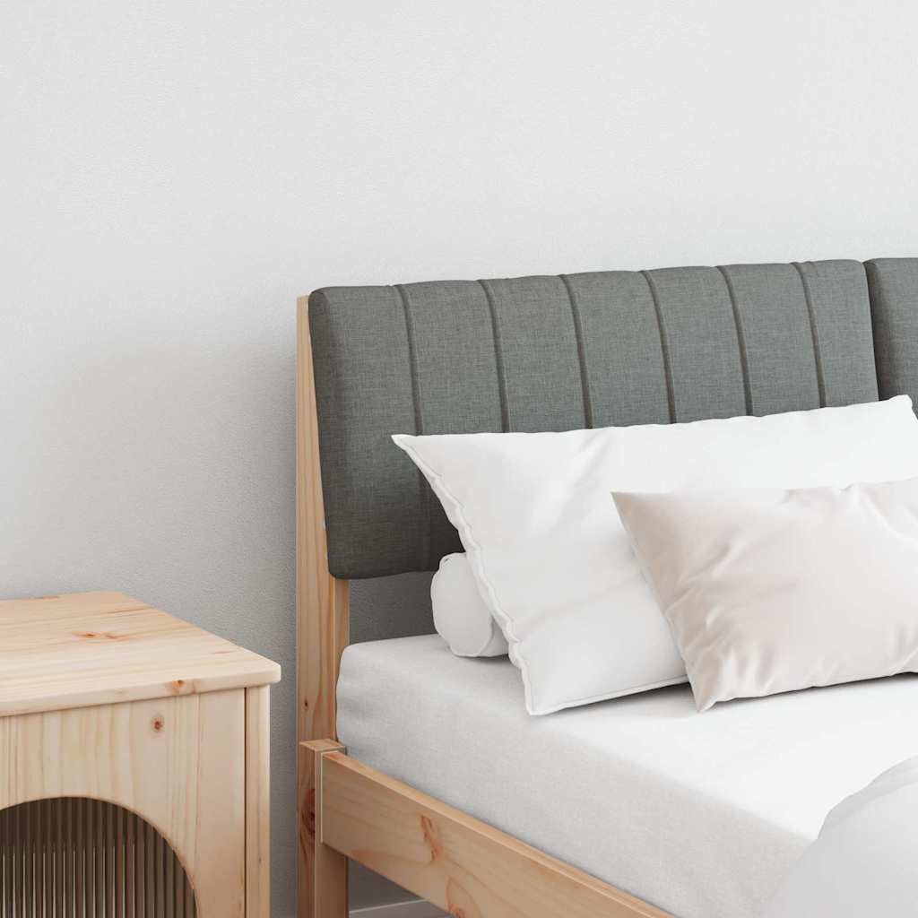 Gestoffeerd hoofdbord Donkergrijs 135 cm Massief grenenhout is nu te koop bij PeponiXL, paradijselijk wonen!