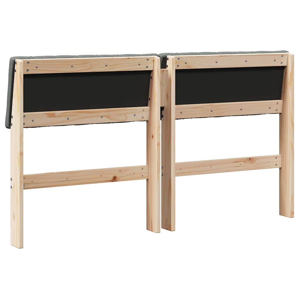 Gestoffeerd hoofdbord Donkergrijs 135 cm Massief grenenhout is nu te koop bij PeponiXL, paradijselijk wonen!