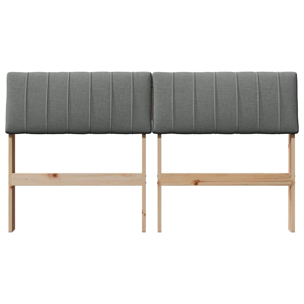 Gestoffeerd hoofdbord Donkergrijs 135 cm Massief grenenhout is nu te koop bij PeponiXL, paradijselijk wonen!