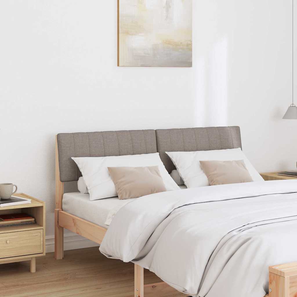Gestoffeerd hoofdbord Taupe 135 cm Massief grenenhout is nu te koop bij PeponiXL, paradijselijk wonen!