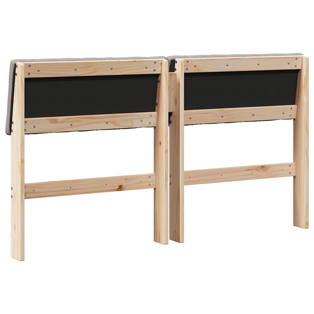 Gestoffeerd hoofdbord Taupe 135 cm Massief grenenhout is nu te koop bij PeponiXL, paradijselijk wonen!