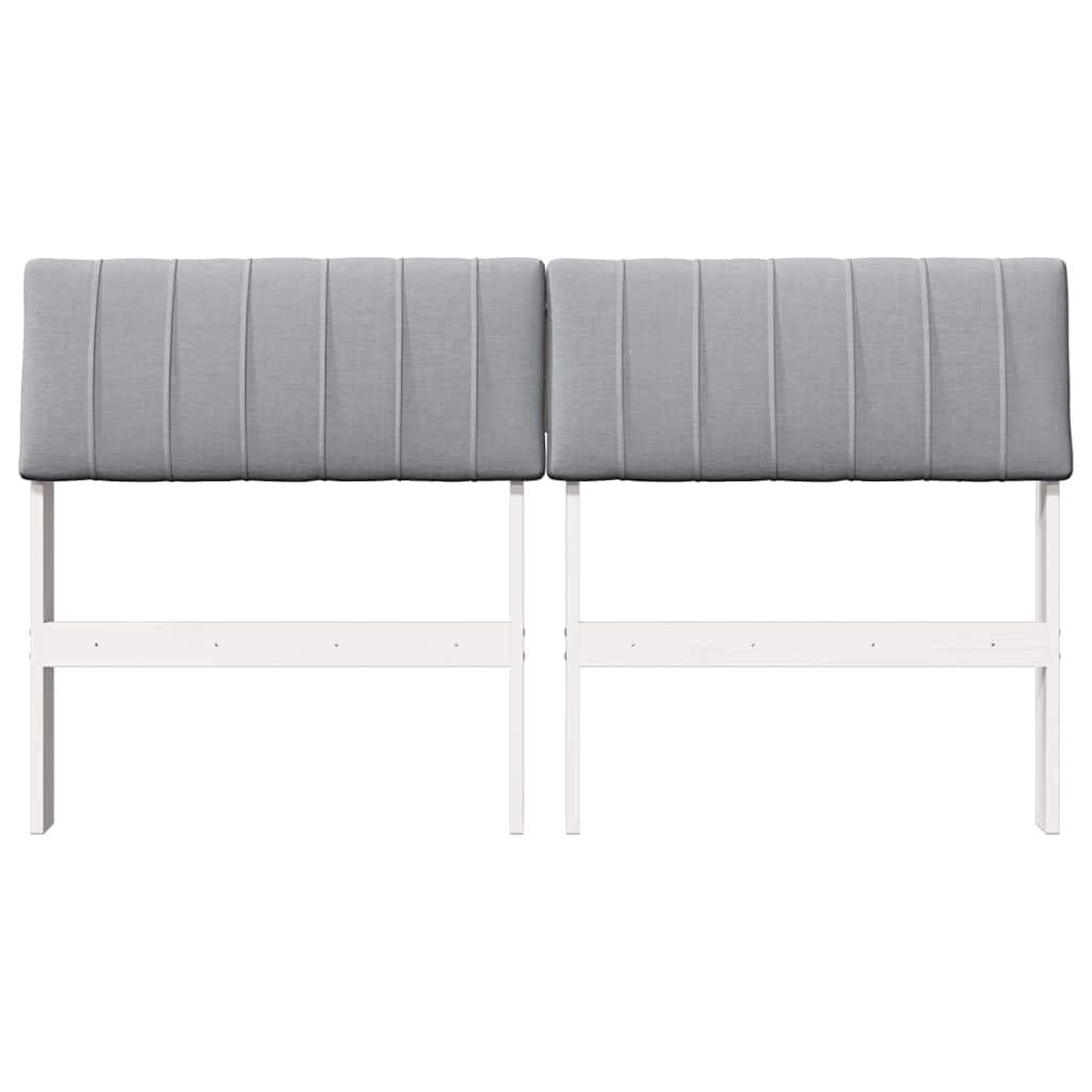 Gestoffeerd hoofdbord Lichtgrijs 135 cm Massief grenenhout is nu te koop bij PeponiXL, paradijselijk wonen!