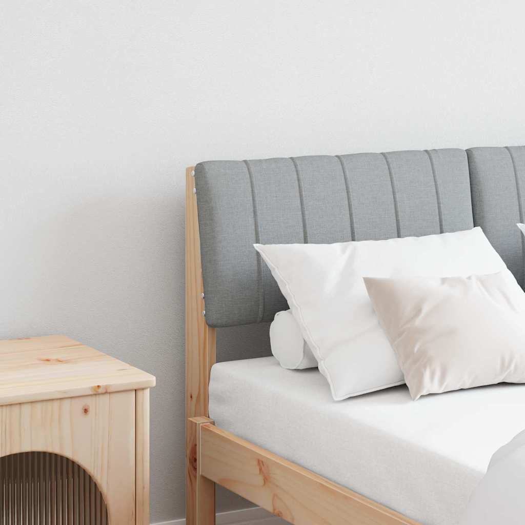 Gestoffeerd hoofdbord Lichtgrijs 120 cm Massief grenenhout is nu te koop bij PeponiXL, paradijselijk wonen!