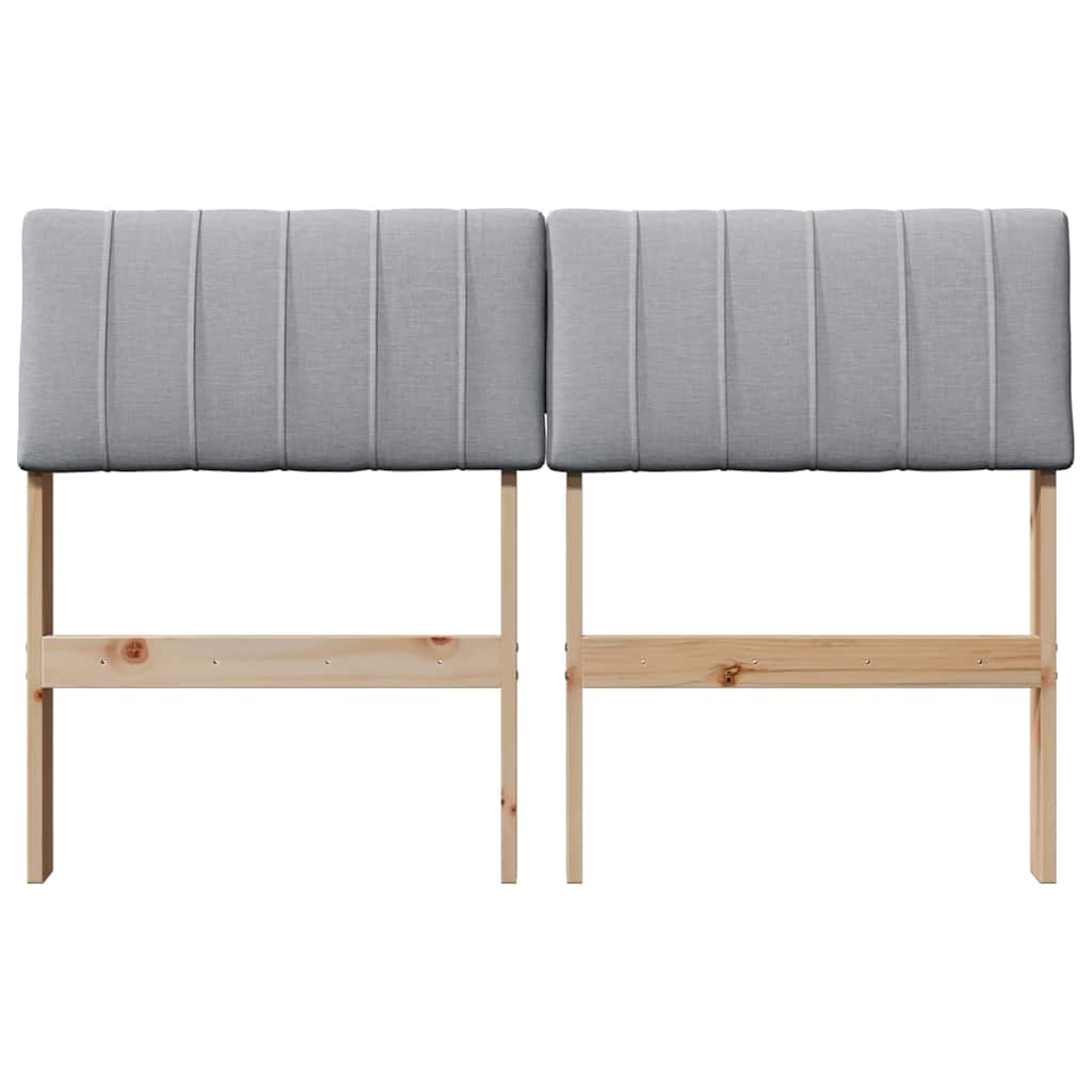 Gestoffeerd hoofdbord Lichtgrijs 120 cm Massief grenenhout is nu te koop bij PeponiXL, paradijselijk wonen!
