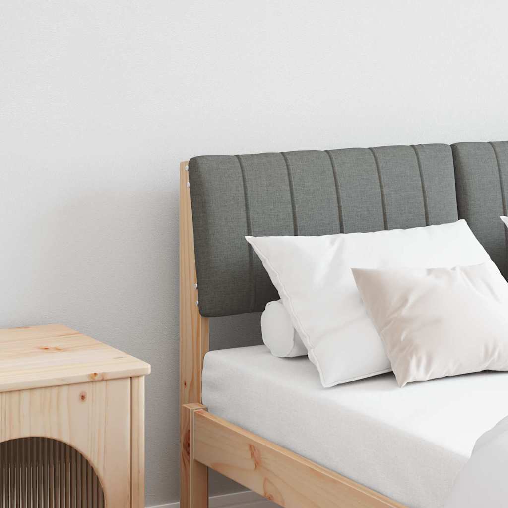Gestoffeerd hoofdbord Donkergrijs 120 cm Massief grenenhout is nu te koop bij PeponiXL, paradijselijk wonen!