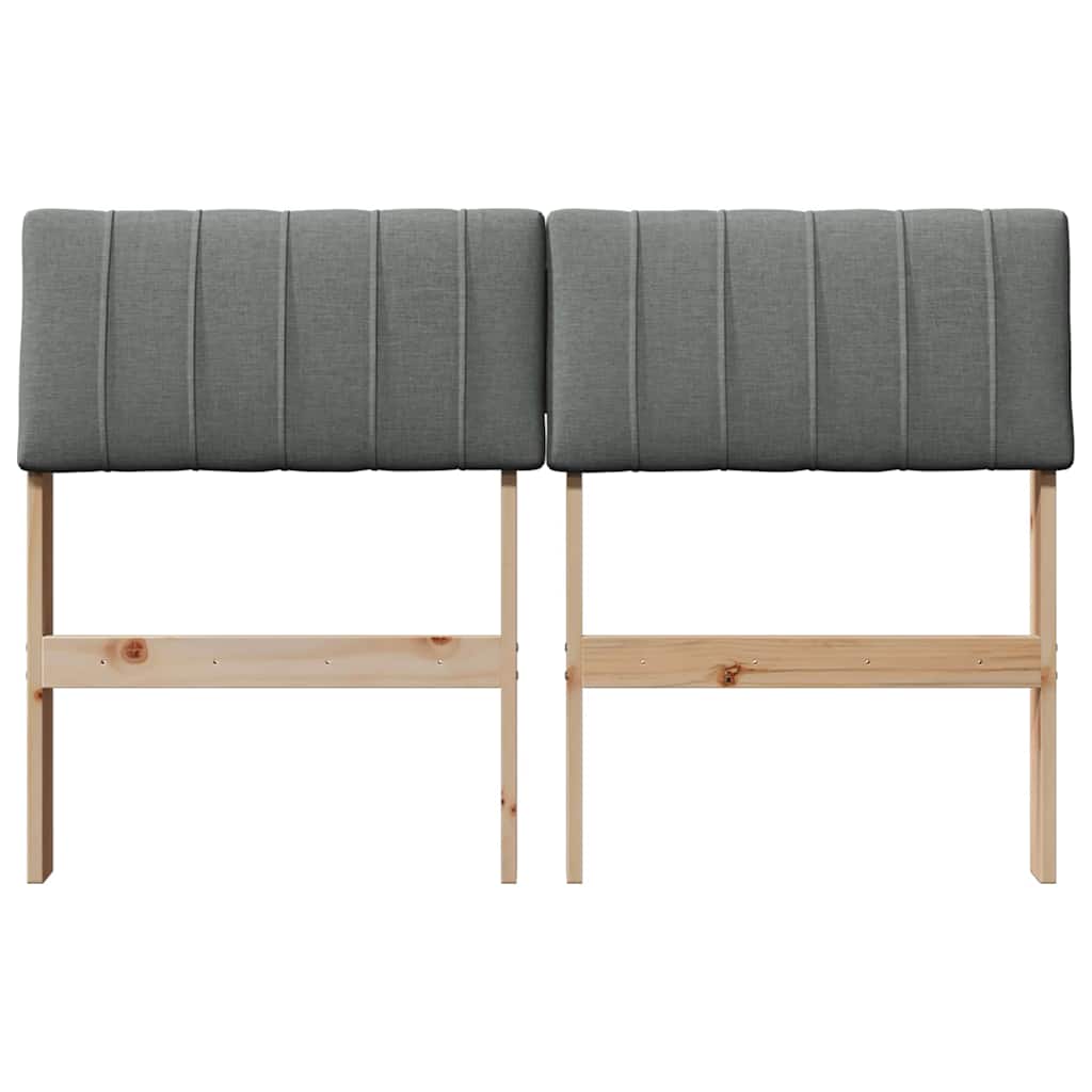 Gestoffeerd hoofdbord Donkergrijs 120 cm Massief grenenhout is nu te koop bij PeponiXL, paradijselijk wonen!