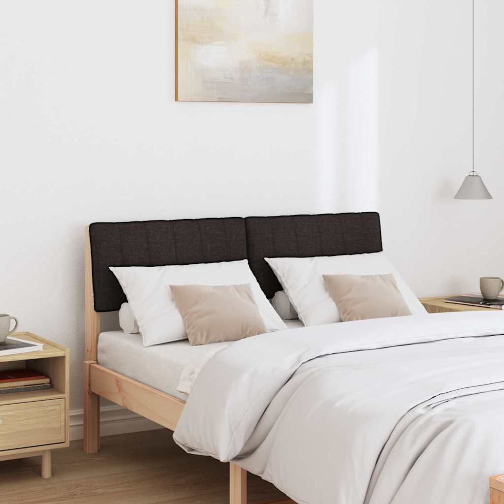 Gestoffeerd hoofdbord Zwart 120 cm Massief grenenhout is nu te koop bij PeponiXL, paradijselijk wonen!
