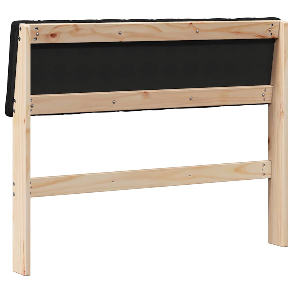 Gestoffeerd hoofdbord Zwart 100 cm Massief grenenhout is nu te koop bij PeponiXL, paradijselijk wonen!