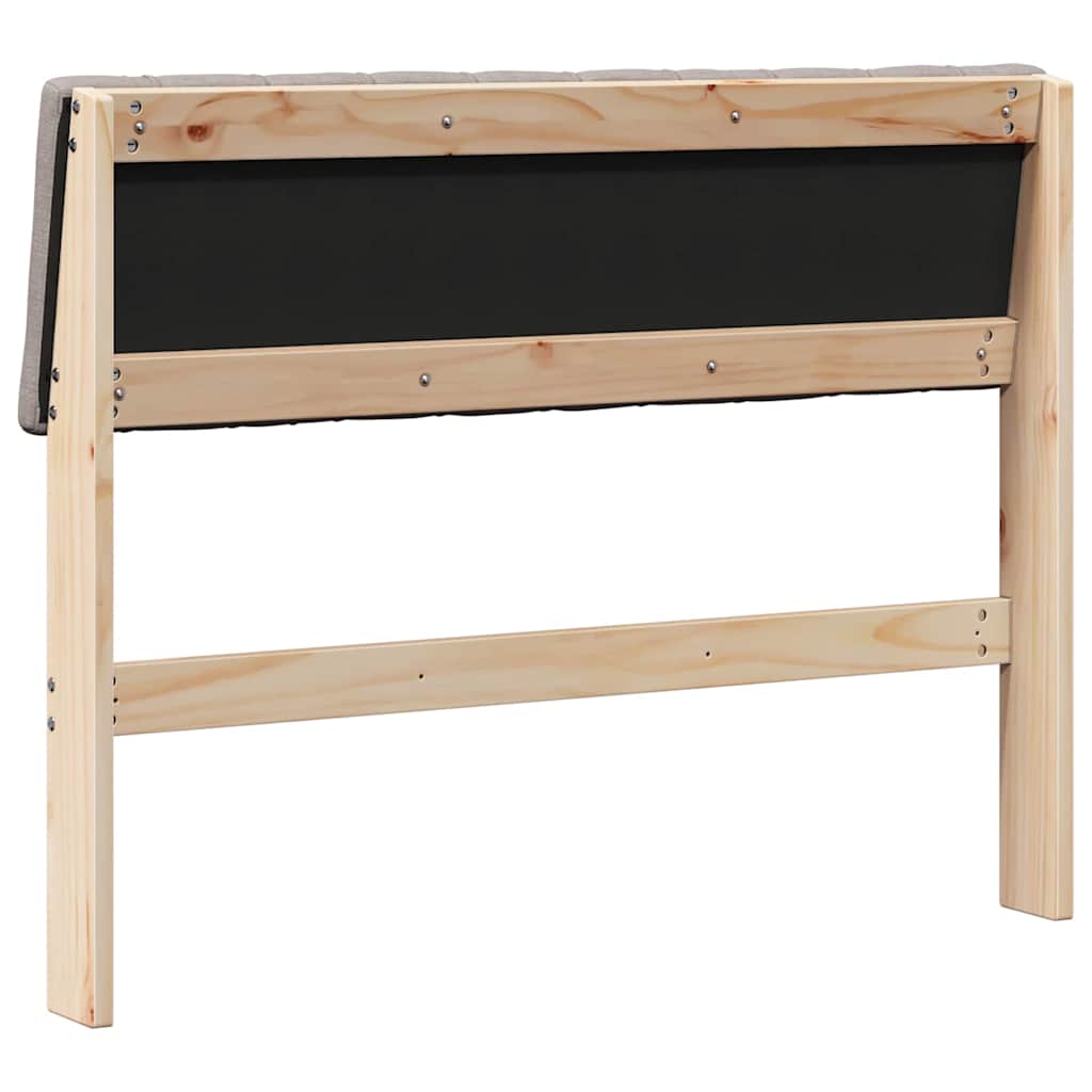 Gestoffeerd hoofdbord Taupe 100 cm Massief grenenhout is nu te koop bij PeponiXL, paradijselijk wonen!