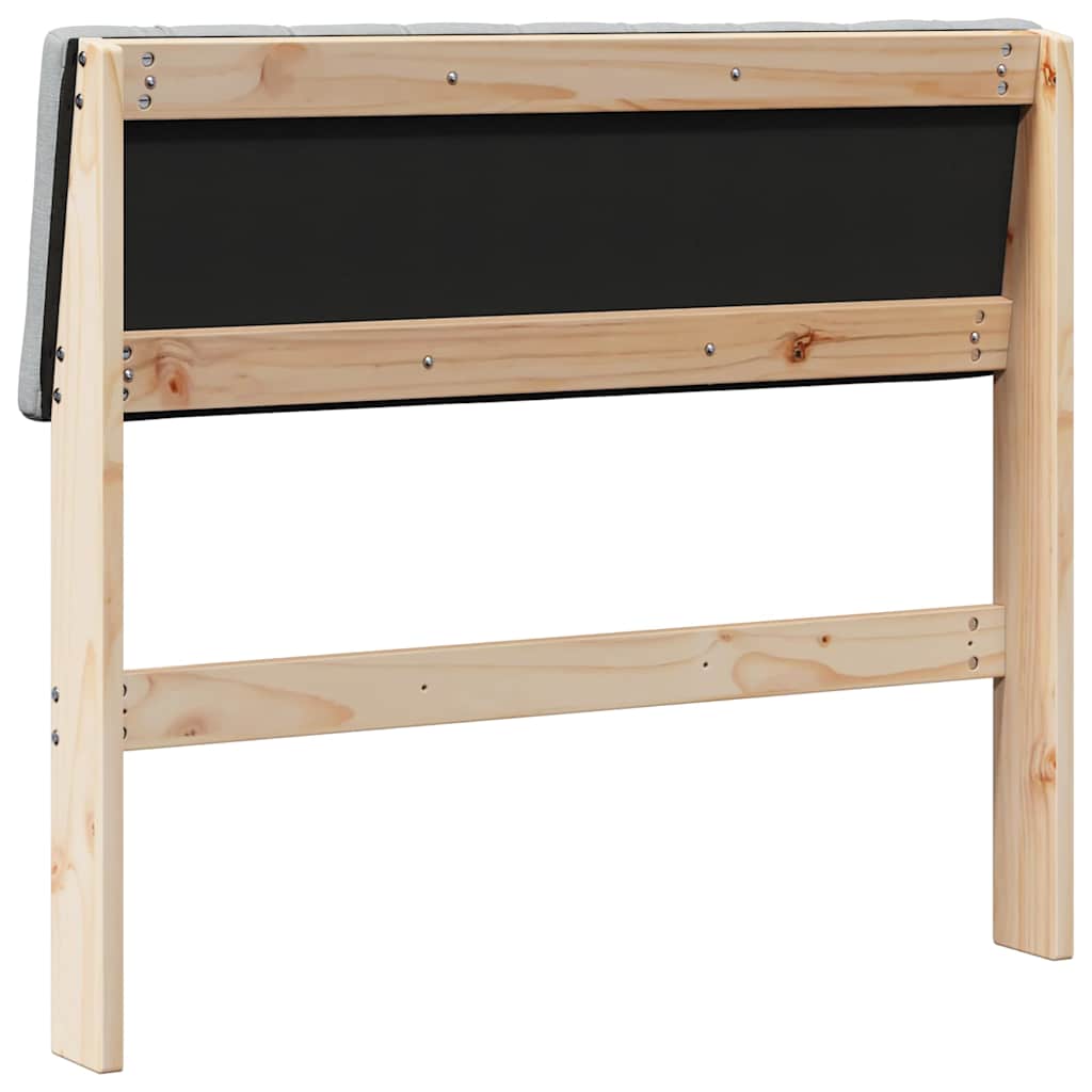 Gestoffeerd hoofdbord Lichtgrijs 90 cm Massief grenenhout is nu te koop bij PeponiXL, paradijselijk wonen!