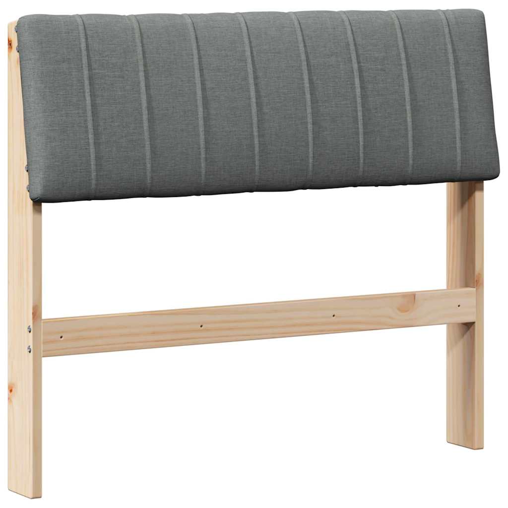 Gestoffeerd hoofdbord Donkergrijs 90 cm Massief grenenhout is nu te koop bij PeponiXL, paradijselijk wonen!