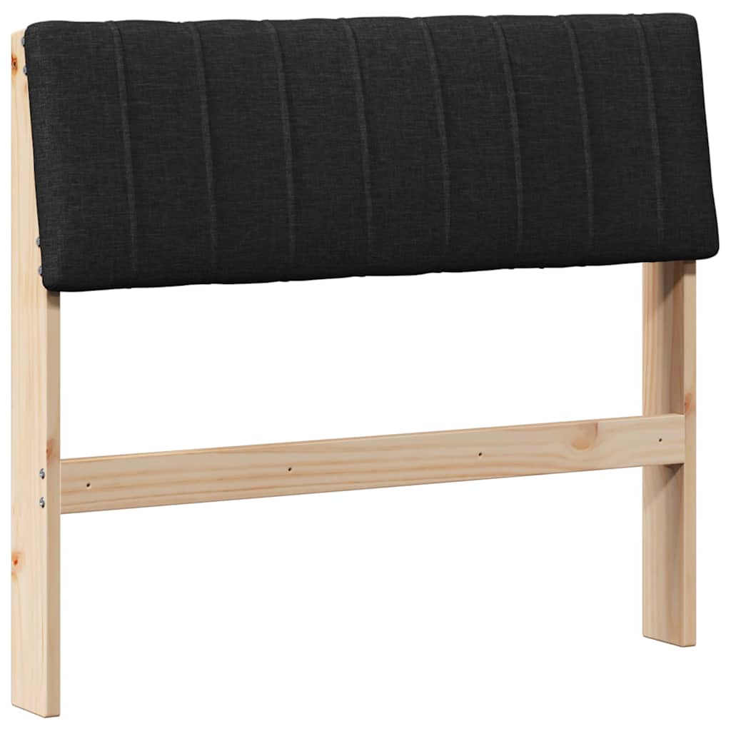Gestoffeerd hoofdbord Zwart 90 cm Massief grenenhout is nu te koop bij PeponiXL, paradijselijk wonen!