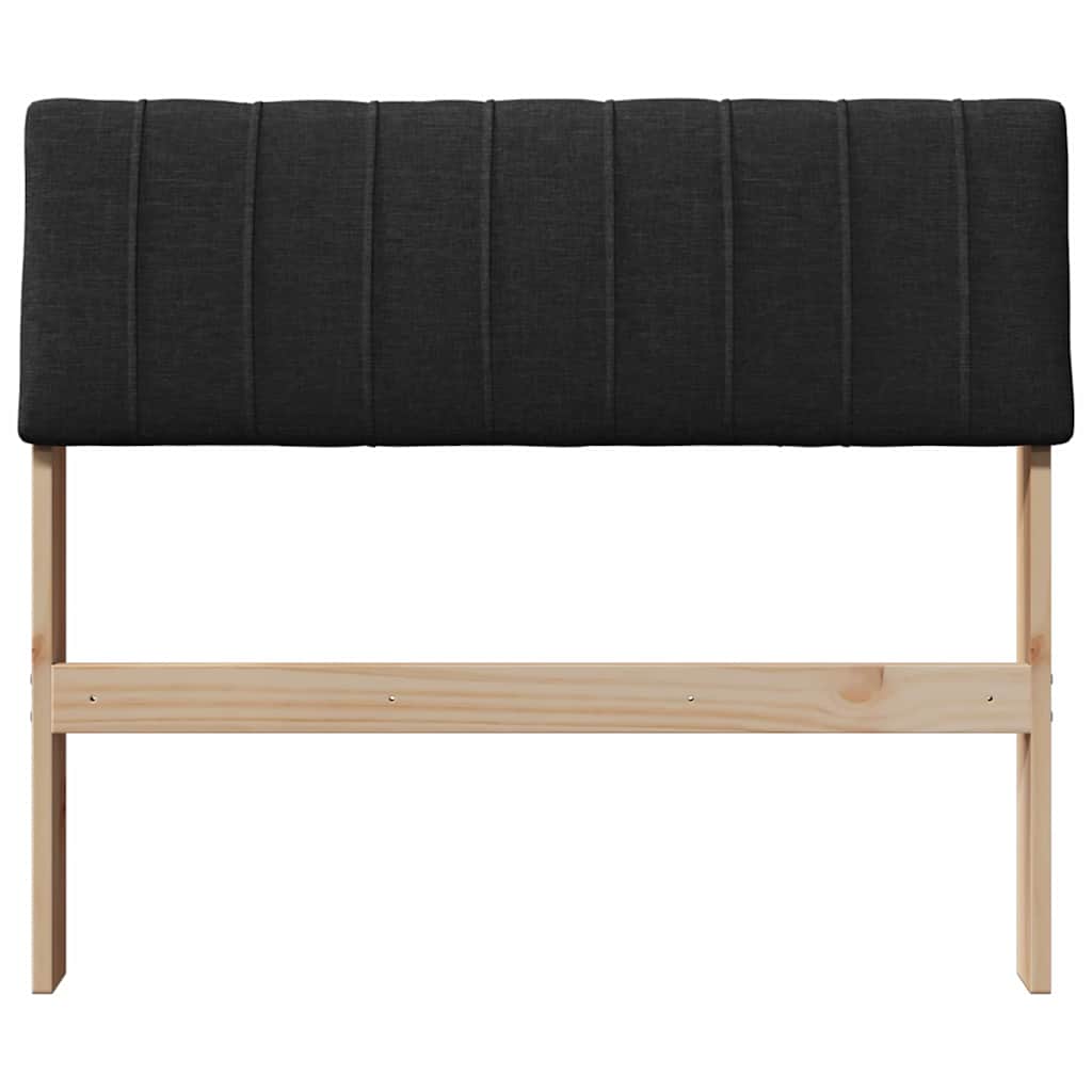 Gestoffeerd hoofdbord Zwart 90 cm Massief grenenhout is nu te koop bij PeponiXL, paradijselijk wonen!