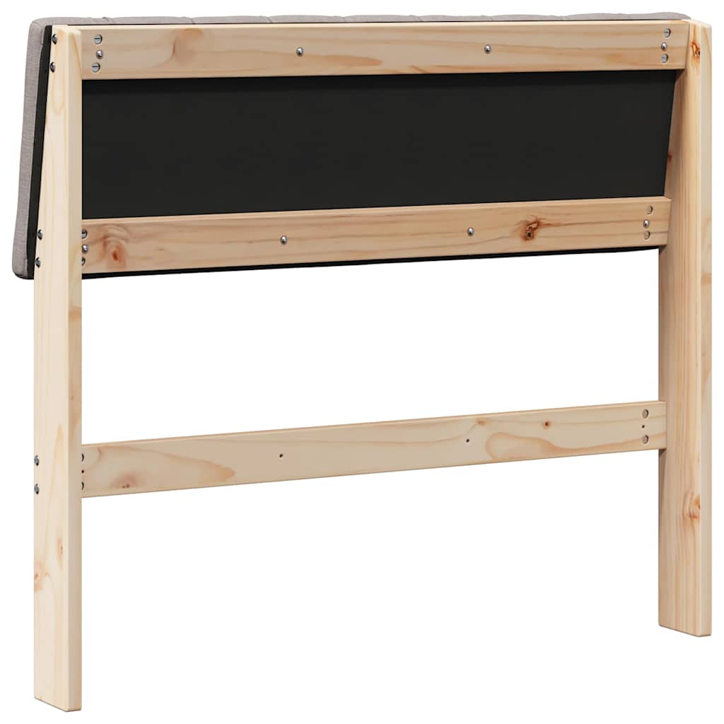 Gestoffeerd hoofdbord Taupe 90 cm Massief grenenhout is nu te koop bij PeponiXL, paradijselijk wonen!