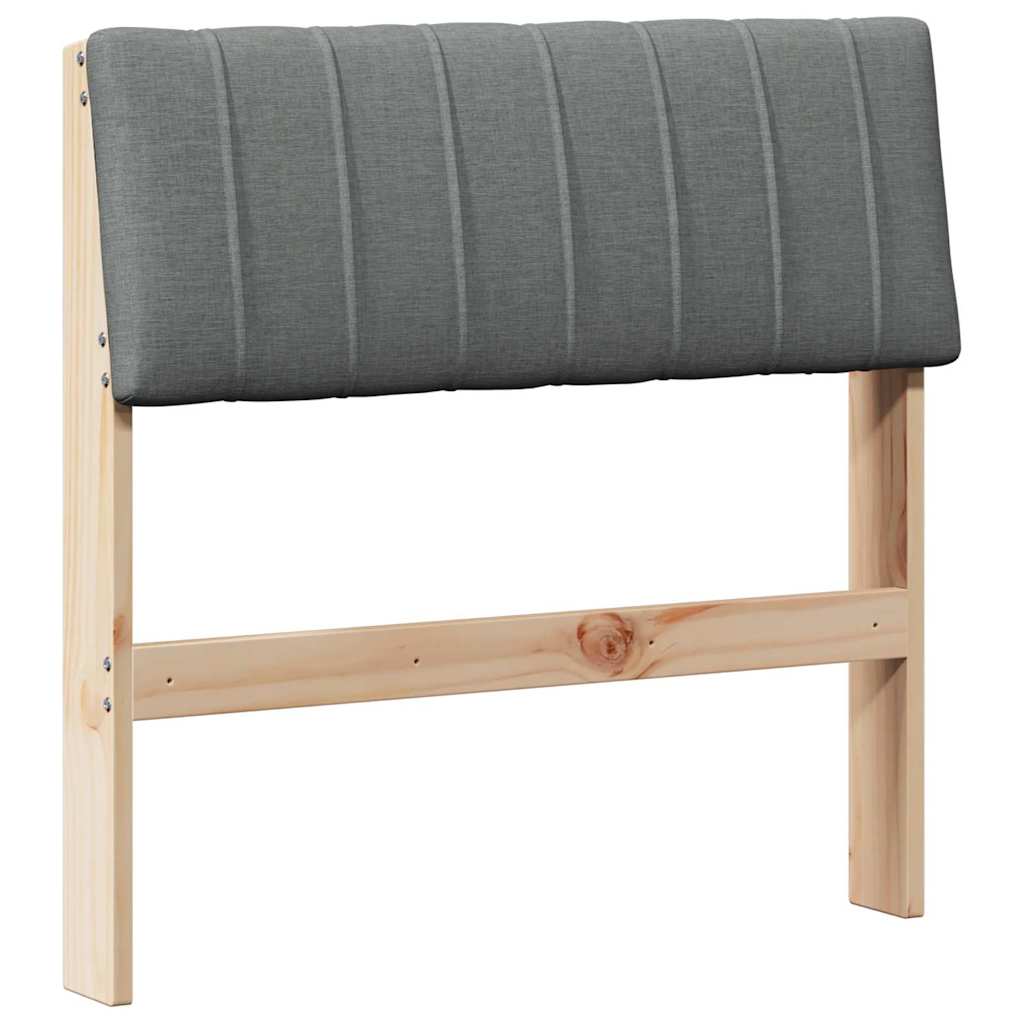 Gestoffeerd hoofdbord Donkergrijs 80 cm Massief grenenhout is nu te koop bij PeponiXL, paradijselijk wonen!
