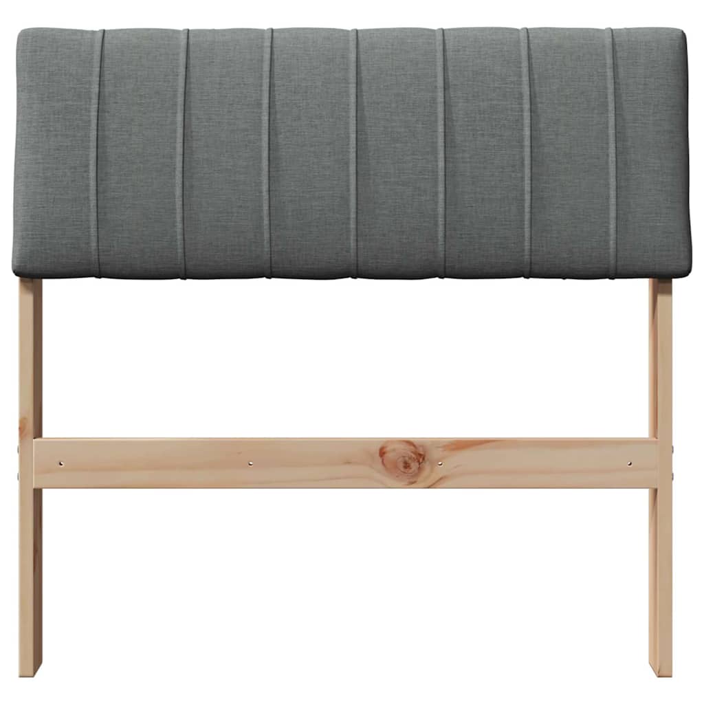 Gestoffeerd hoofdbord Donkergrijs 80 cm Massief grenenhout is nu te koop bij PeponiXL, paradijselijk wonen!