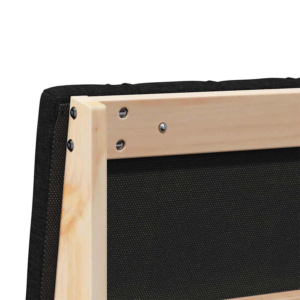 Gestoffeerd hoofdbord Zwart 80 cm Massief grenenhout is nu te koop bij PeponiXL, paradijselijk wonen!