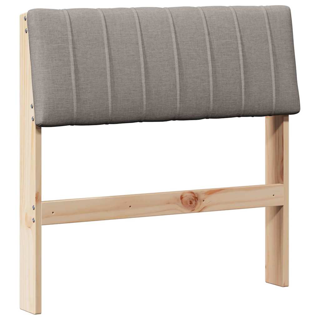 Gestoffeerd hoofdbord Taupe 80 cm Massief grenenhout is nu te koop bij PeponiXL, paradijselijk wonen!