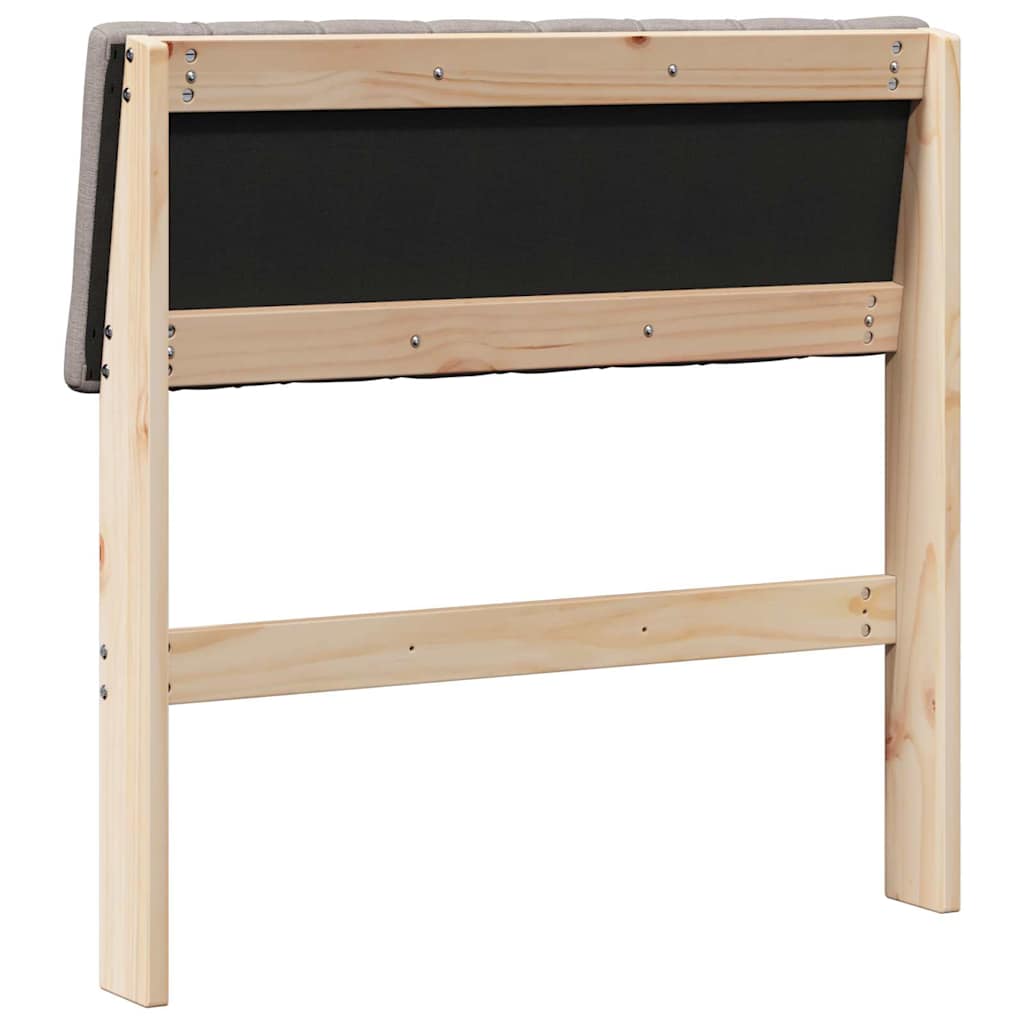 Gestoffeerd hoofdbord Taupe 80 cm Massief grenenhout is nu te koop bij PeponiXL, paradijselijk wonen!