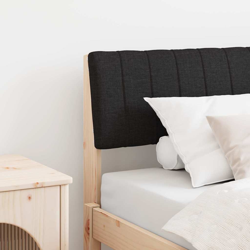 Gestoffeerd hoofdbord Zwart 75 cm Massief grenenhout is nu te koop bij PeponiXL, paradijselijk wonen!