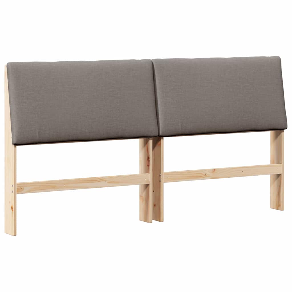 Gestoffeerd hoofdbord Taupe 200 cm Massief grenenhout is nu te koop bij PeponiXL, paradijselijk wonen!