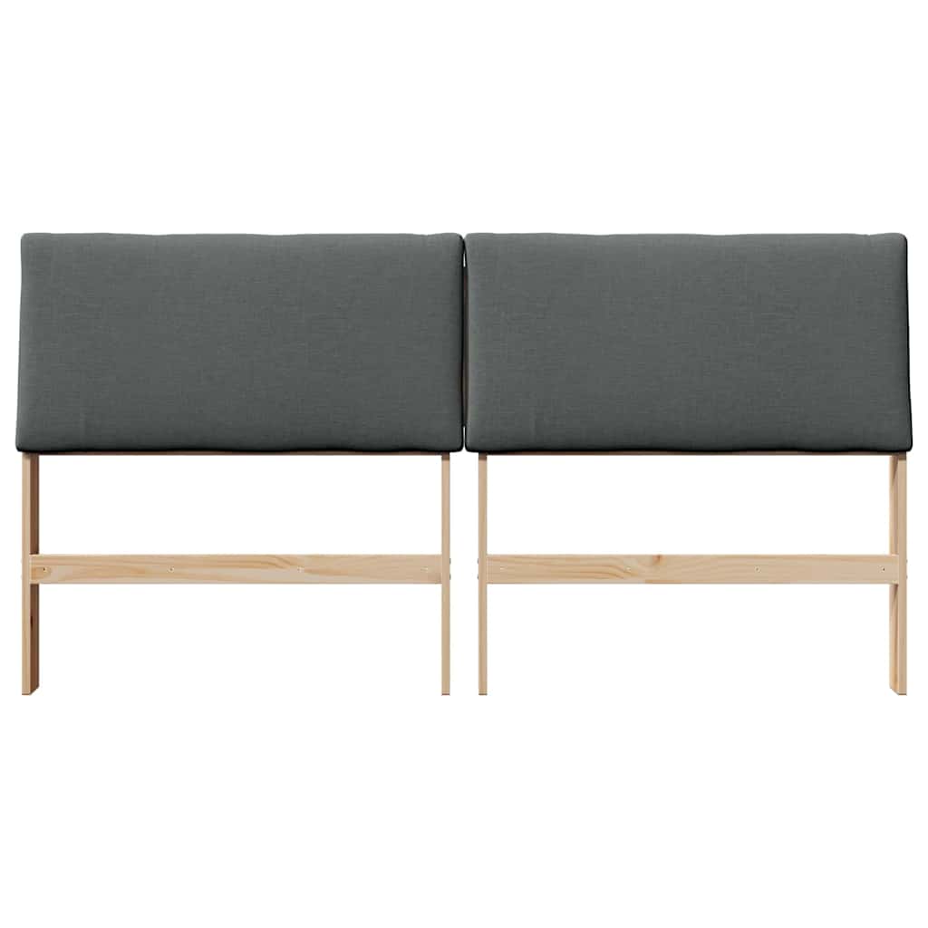 Gestoffeerd hoofdbord Donkergrijs 180 cm Massief grenenhout is nu te koop bij PeponiXL, paradijselijk wonen!